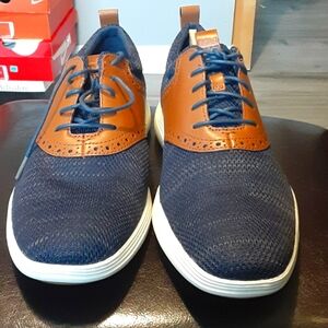 Cole Haan Grand Tour Knit shoes.     Size 11 blue and tan